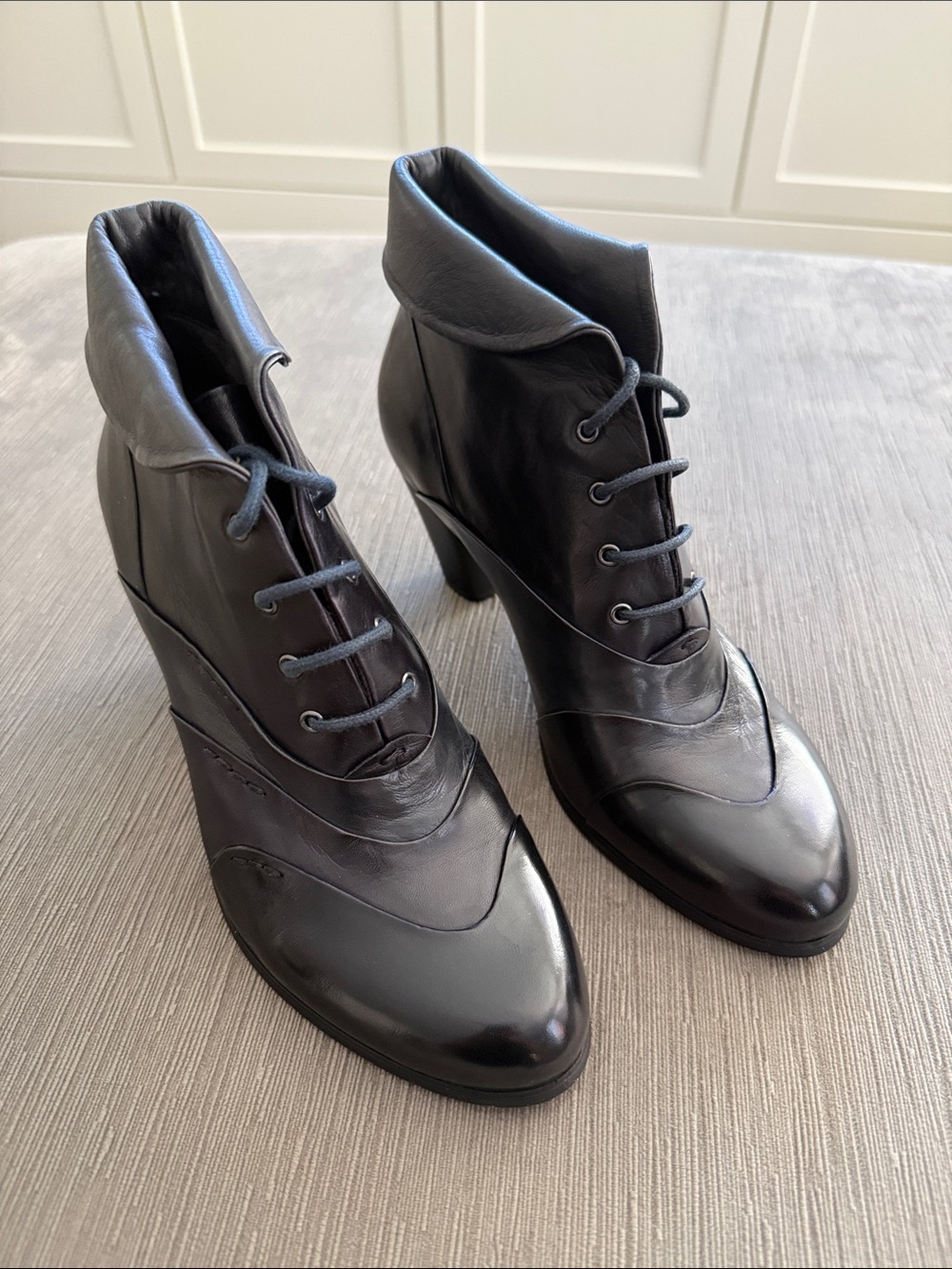 Regarde Le Ciel Marisa Black Heeled Ankle Boots NWT